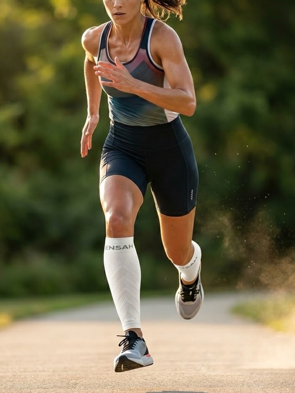 Zensah Compression Leg Sleeves White XS/S Running Athletic